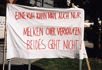Protest in Längenfeld